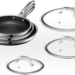 HexClad Hybrid Nonstick 6-Piece Fry Pan Set
